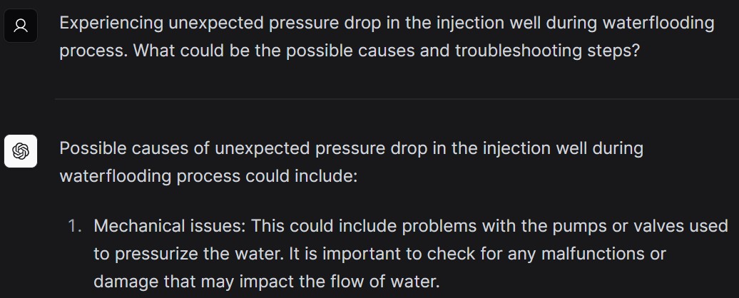 A Field Problem: Pressure Drops During Waterflooding